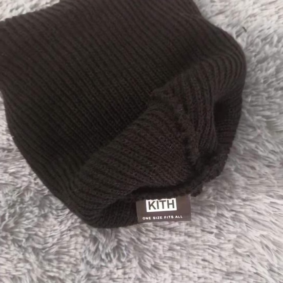 Kith Classic Rib Beanie Black - Picture 4 of 4